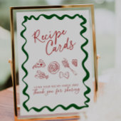 Italian Thats Amore Bridal Shower Recipe Cards 台座サイン