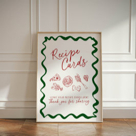 Italian Thats Amore Bridal Shower Recipe Cards 台座サイン