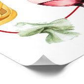 Italian That's Amore Bridal Shower Seating Chart ポスター (角)