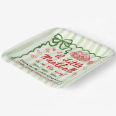 Italian Theme Baby Shower Green Bow ペーパープレート (傾斜あり)