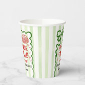 Italian Theme Baby Shower Green Bow 紙コップ (左)