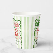 Italian Theme Baby Shower Green Bow 紙コップ (右)