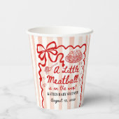 Italian Theme Baby Shower Red Bow 紙コップ (裏面)
