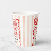 Italian Theme Baby Shower Red Bow 紙コップ (左)