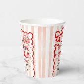 Italian Theme Baby Shower Red Bow 紙コップ (右)