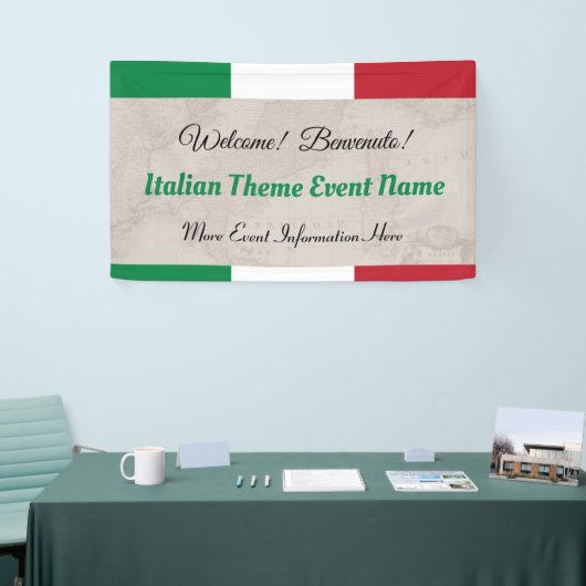  Italian Theme Event Welcome 横断幕 (トレードショー)