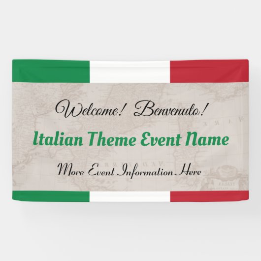  Italian Theme Event Welcome 横断幕 (横)