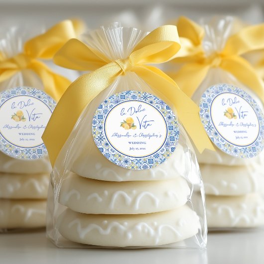 Italian Tiles La Dolce Vita Destination Wedding  ラウンドシール