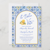 Italian Tiles La Dolce Vita Wedding 招待状 (正面)