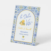 Italian Tiles Lemon La Dolce Vita Bridal Shower 台座サイン (正面)
