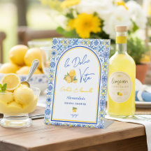 Italian Tiles Lemon La Dolce Vita Bridal Shower