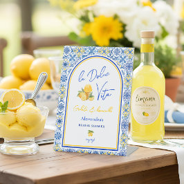 Italian Tiles Lemon La Dolce Vita Bridal Shower 台座サイン