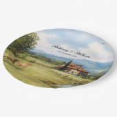 Italian Tuscan Countryside Wedding  ペーパープレート (アングル)