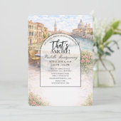 Italian Venice That’s Amore Bridal Shower 招待状 (スタンド正面)