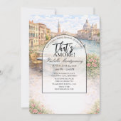 Italian Venice That’s Amore Bridal Shower 招待状 (正面)