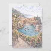 Italian Vernazza That’s Amore Bridal Shower 招待状 (裏面)