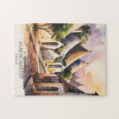 Italian Village Trulli Vintage Alberobello Puglia ジグソーパズル (横)