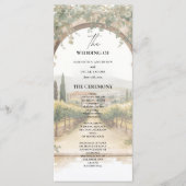 Italian Vineyard Wedding Program | Tuscan Arch メニュー (正面)