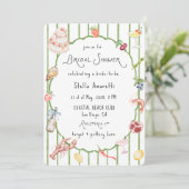 Italian Watercolor Rustic Bridal Shower Invitation 招待状 (スタンド正面)
