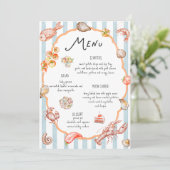 Italian Watercolor Rustic Colorful Wedding Menu 招待状 (スタンド正面)