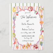 Italian Watercolor Rustic Wedding Invitation 招待状 (正面/裏面)