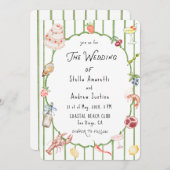 Italian Watercolor Rustic Wedding Invitation 招待状 (正面/裏面)