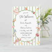 Italian Watercolor Rustic Wedding Invitation 招待状 (スタンド正面)