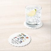 Italian Wedding Hand Drawn Amalfi Coast Modern  ペーパーコースター (インサイチュ)