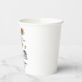 Italian Wedding Whimsical Hand Drawn Amalfi Coast  紙コップ (左)