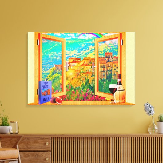 Italian Window Canvas Wall Art キャンバスプリント (インサイチュ (リビング))