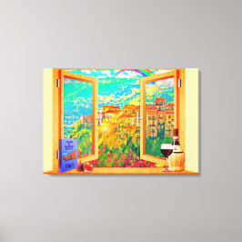 Italian Window Canvas Wall Art キャンバスプリント