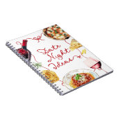 Italian Wine Pizza Date Night Ideas ノートブック (右側)