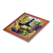 Italian Wine Themed Tuscan Ceramic Tile タイル (側面)