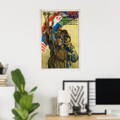 Italian WWII Propaganda Poster Allied Support Art ポスター (ホームオフィス)