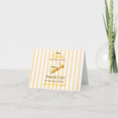 Italian Yellow Bow Cannoli Baby Shower Decor サンキューカード (正面)