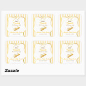 Italian Yellow Bow Holy Cannoli Baby Shower スクエアシール (シート)