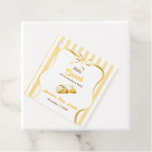 Italian Yellow Bow Holy Cannoli Baby Shower フェイバータグ (インサイチュ)