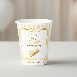 Italian Yellow Bow Holy Cannoli Baby Shower 紙コップ