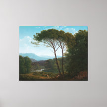Italianate Landscape with Pines, Hendrik Voogd, 17