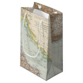 Italienのnordliche Halfteの北のイタリアの地図 スモールペーパーバッグ (正面アングル)