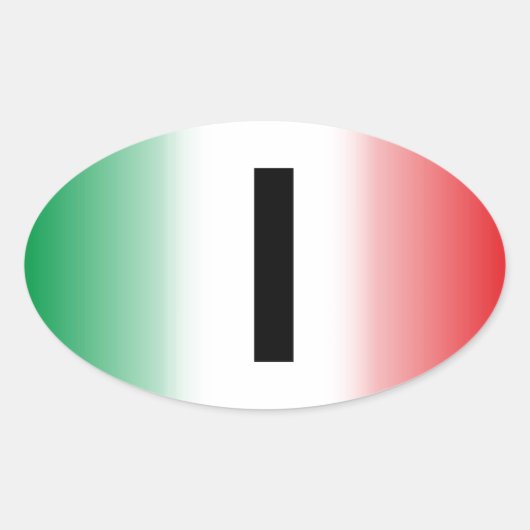 Italien – Italia Kleber 楕円形シール (正面)