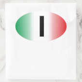 Italien – Italia Kleber 楕円形シール (バッグ)
