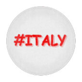 「#ITALY」かわいいデザイン。買今 カッティングボード (正面)