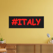 「#ITALY」かわいいデザイン。買今 キャンバスプリント (インサイチュ (リビング))