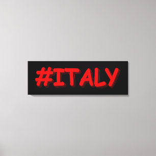 「#ITALY」かわいいデザイン。買今 キャンバスプリント