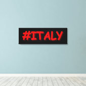 「#ITALY」かわいいデザイン。買今 キャンバスプリント (インサイチュ (ウッドフロア))