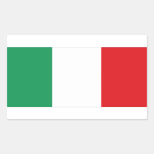 Italy*の旗のステッカーの Adesivoのbandiera deイタリア 長方形シール