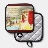 Italy, Amalfi Coast, Italian 鍋敷き (正面/裏面)