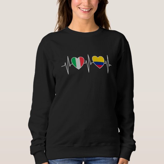Italy And Colombia Colombian Flag Flags Premium スウェットシャツ (正面)