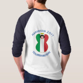 Italy Angel Hanukkah Flag Personalize Long Sleeve Tシャツ (裏面)